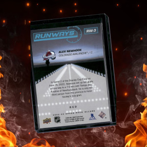 2022-23 Upper Deck Allure Runways Red Alex Newhook 279/299 #RW-3 back