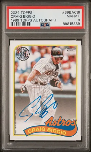 2024 Topps 1989 Topps Baseball Autographs Craig Biggio front