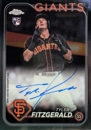 2024 Topps Chrome Rookie Autographs #RA-TF Tyler Fitzgerald RC [849|RA-TF] back