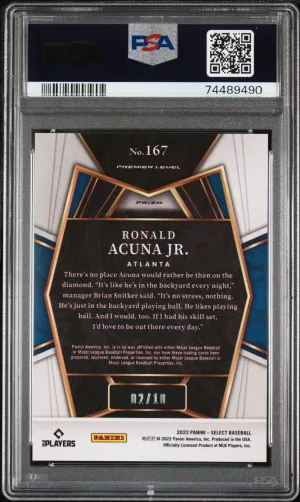 2022 Panini Select Ronald Acuna Jr. Gold back