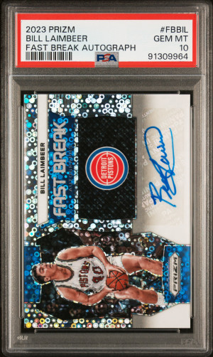 2023 Panini Prizm Fast Break Autographs Bill Laimbeer Fast Break Autograph front