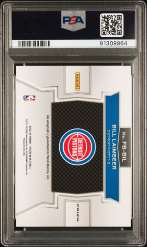 2023 Panini Prizm Fast Break Autographs Bill Laimbeer Fast Break Autograph back
