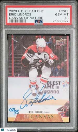2020 Upper Deck Clear Cut Canvas Signatures Eric Lindros #CSEL PSA 10 front