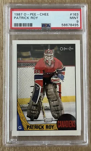 1987 OPC - Patrick Roy 2nd Year PSA 9 front