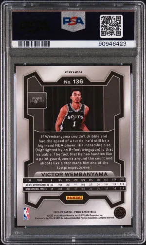 2023 Panini Prizm Victor Wembanyama Silver Prizm back