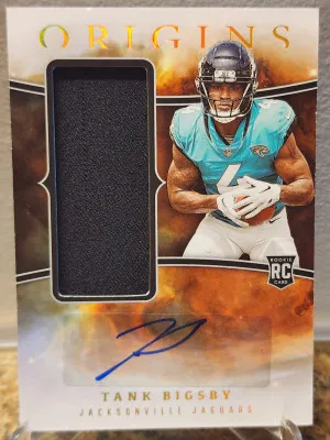 2023 Panini Origins - Rookie Jumbo Jersey Autographs #RJJA-TB Tank Bigsby (AU, MEM, RC) front
