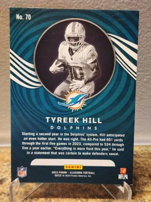2023 Panini Illusions - Gold #70 Tyreek Hill /25 back