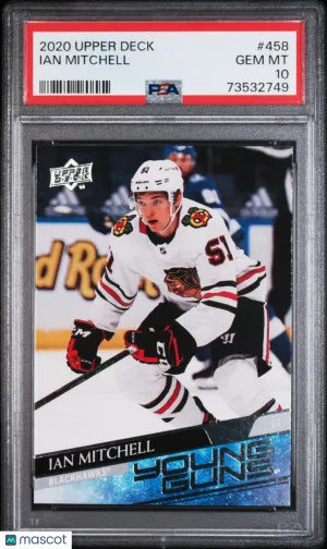 2020 Upper Deck Ian Mitchell #458 Rookie PSA 10 front