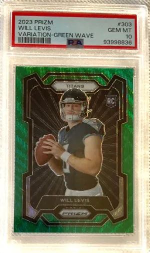 2023 Prizm Will Levis Variation Green Wave PSA GEM Mint 10 front