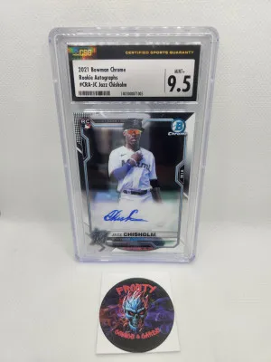 2021 Bowman Chrome Rookie Autographs Jazz Chisholm Jr. CSG 9.5 Auto 10 front