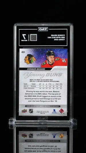 Connor Bedard 2023 Upper Deck Young Guns #451 back