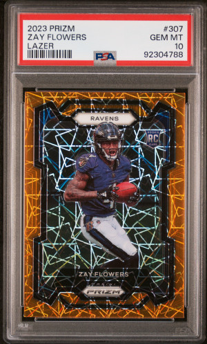 2023 Panini Prizm Zay Flowers Lazer Prizm front