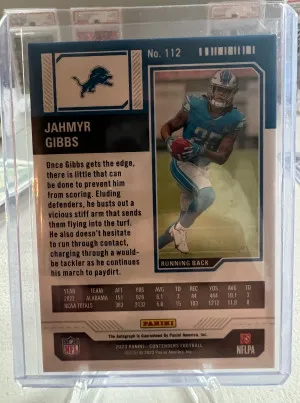 Jamyr Gibbs 2023 Contenders Rookie Auto back