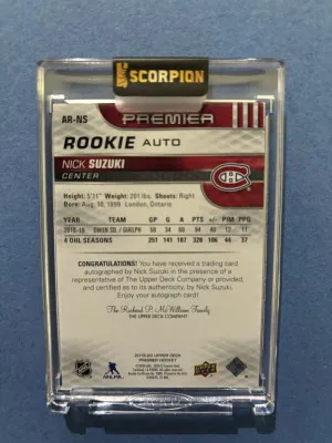 2019-20 Nick Suzuki Premier Rookie Auto back