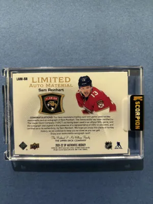 2021-22 Sam Reinhart SP Authentic back