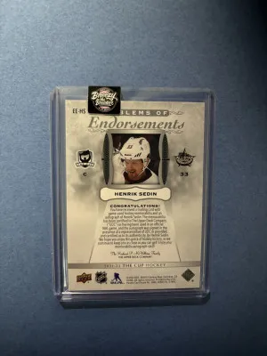2021-22 Henrik Sedin The Cup back