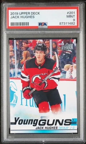 Jack Hughes Young Guns Psa 9 front