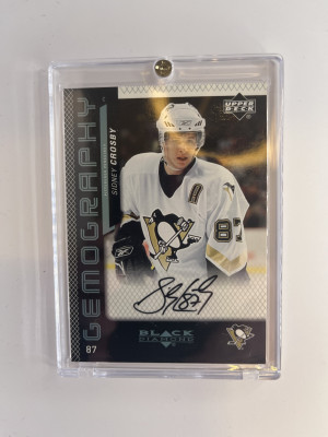 SIDNEY CROSBY 2006-07 UD Black Diamond Gemography Auto 2nd Year front