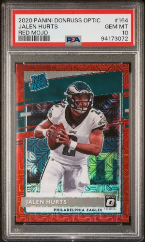 🔥 2020 Panini Donruss Optic Jalen Hurts SSP Red Mojo front