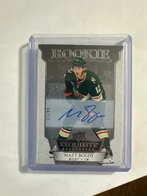 Matt Boldy Rookie Exquisite 27/99 Auto front