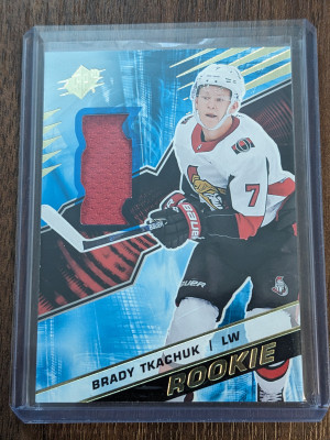 Brady Tkachuk SPX rookie jersey 2018-19 front