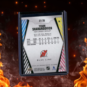 2022-23 Upper Deck Allure Yegor Sharangovich Blue Line 27/35 #53 back