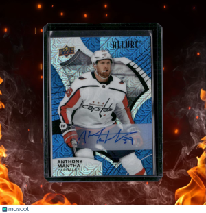 2021-22 Upper Deck Allure Anthony Mantha Blue Line Auto 35/35 #14 front