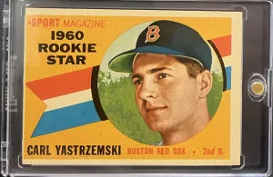 1960 Topps Carl Yastrzemski Rookie Star Sport Magazine #148 front