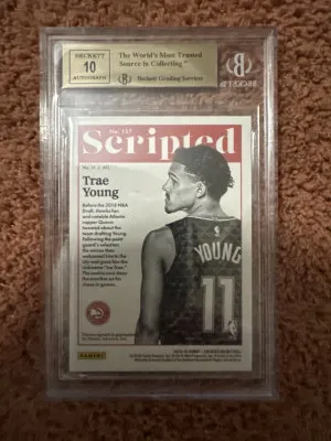 2018-2019 Panini Encased Trae Young SS AU #157 RC /75 back