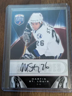 Martin St. Louis autograph be a player signatures 2009-10 front