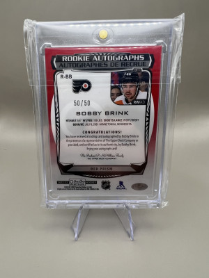 Bobby Brink OPCP Red Prism Auto /50 back