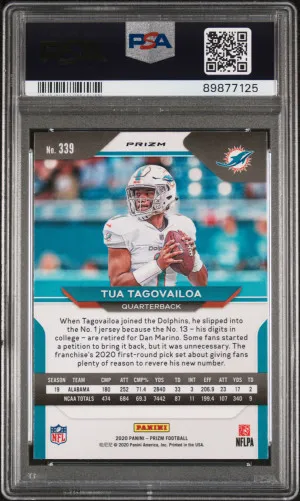 2020 Panini Prizm Tua Tagovailoa Red Ice back