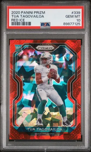 2020 Panini Prizm Tua Tagovailoa Red Ice front