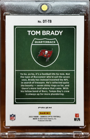 2022 Panini Donruss Optic Downtown Tom Brady #DT-TB back