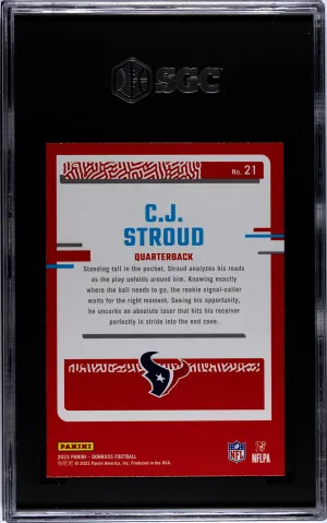 2023 Donruss #21 CJ Stroud The Rookies SGC 9.5 back