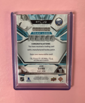 Jack Quinn Team Logo Jumbos Rookies back