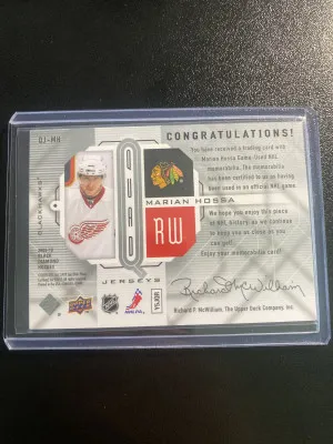 Marian Hossa 09-10 Black Diamond Quad Jersey back
