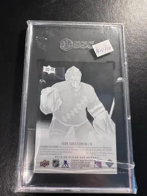 2019-20 clear cut rookie auto igor shesterkin SGC 9 MINT back