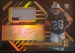 Josh Jacobs Gold Standard RC auto patch /49 front