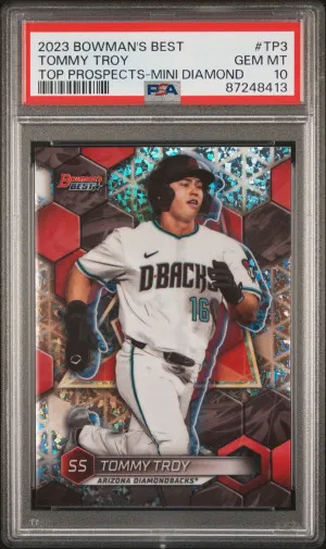 2023 Bowman's Best Top Prospects Tommy Troy Top Prospects-Mini Diamond front
