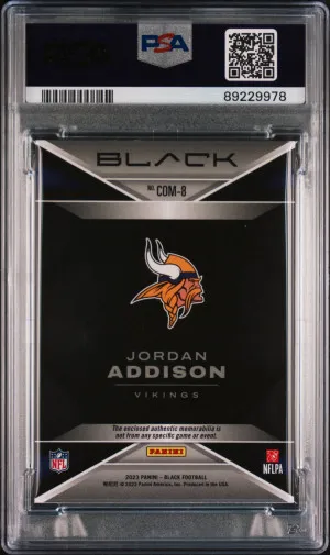 2023 Panini Black Components Relics Jordan Addison Components Relic-Emerald back
