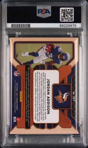 2023 Panini Gold Standard Jordan Addison Jersey Autograph Double back