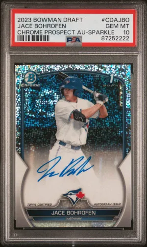 2023 Bowman Draft Chrome Prospect Autograph Jace Bohrofen Chrome Prospect Au-Sparkle front