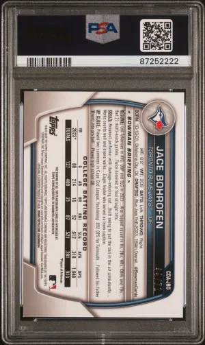 2023 Bowman Draft Chrome Prospect Autograph Jace Bohrofen Chrome Prospect Au-Sparkle back