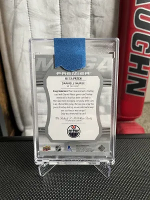 2021-22 Upper Deck Premier Darnell Nurse Mega Patch Chest Logo #/22 back