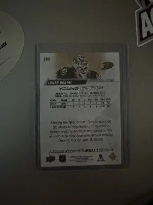 Lukas Dostal Young Guns UD Exclusive back