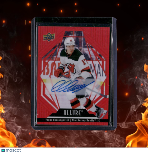 2022-23 Upper Deck Allure Yegor Sharangovich Red Rainbow Auto #53 front