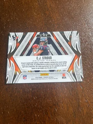 2023 Panini Phoenix CJ Stroud Fire Forged Rookie Prizm /75 back