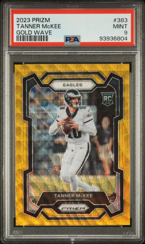 2023 Panini Prizm Tanner Mckee Gold Wave front