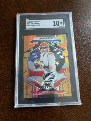 2023 Panini Mosaic Joe Burrow National Pride Honeycomb SP SGC 10 front